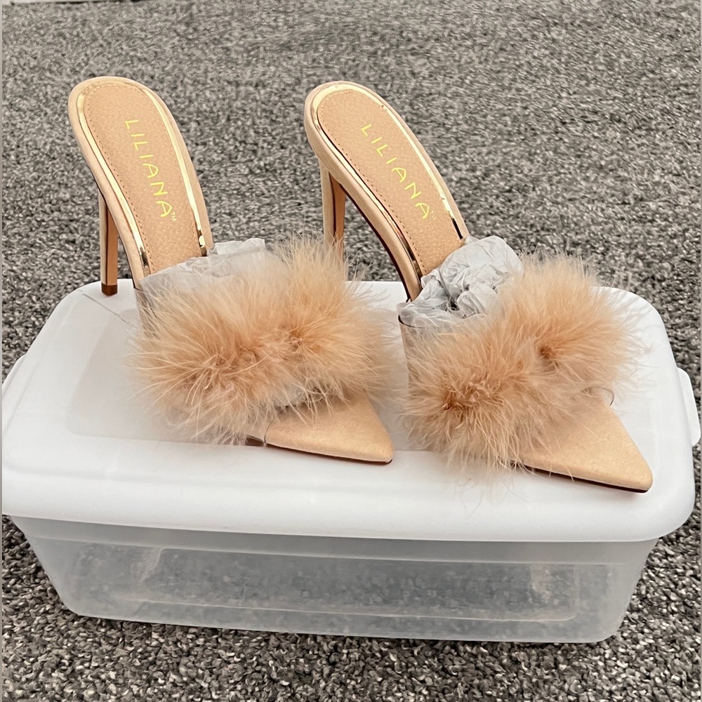 Liliana Miss Lola fur slide mule Size 7.5